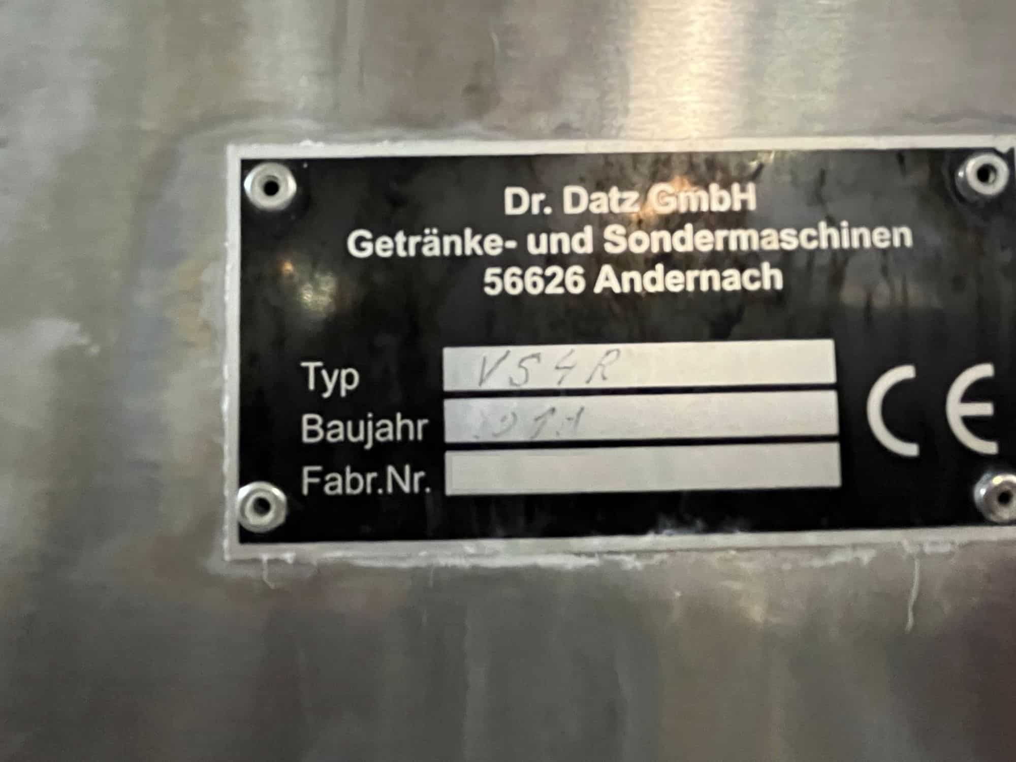 Jmenovka společnosti Dr. Datz GmbH Nápojové a speciální stroje VS4R