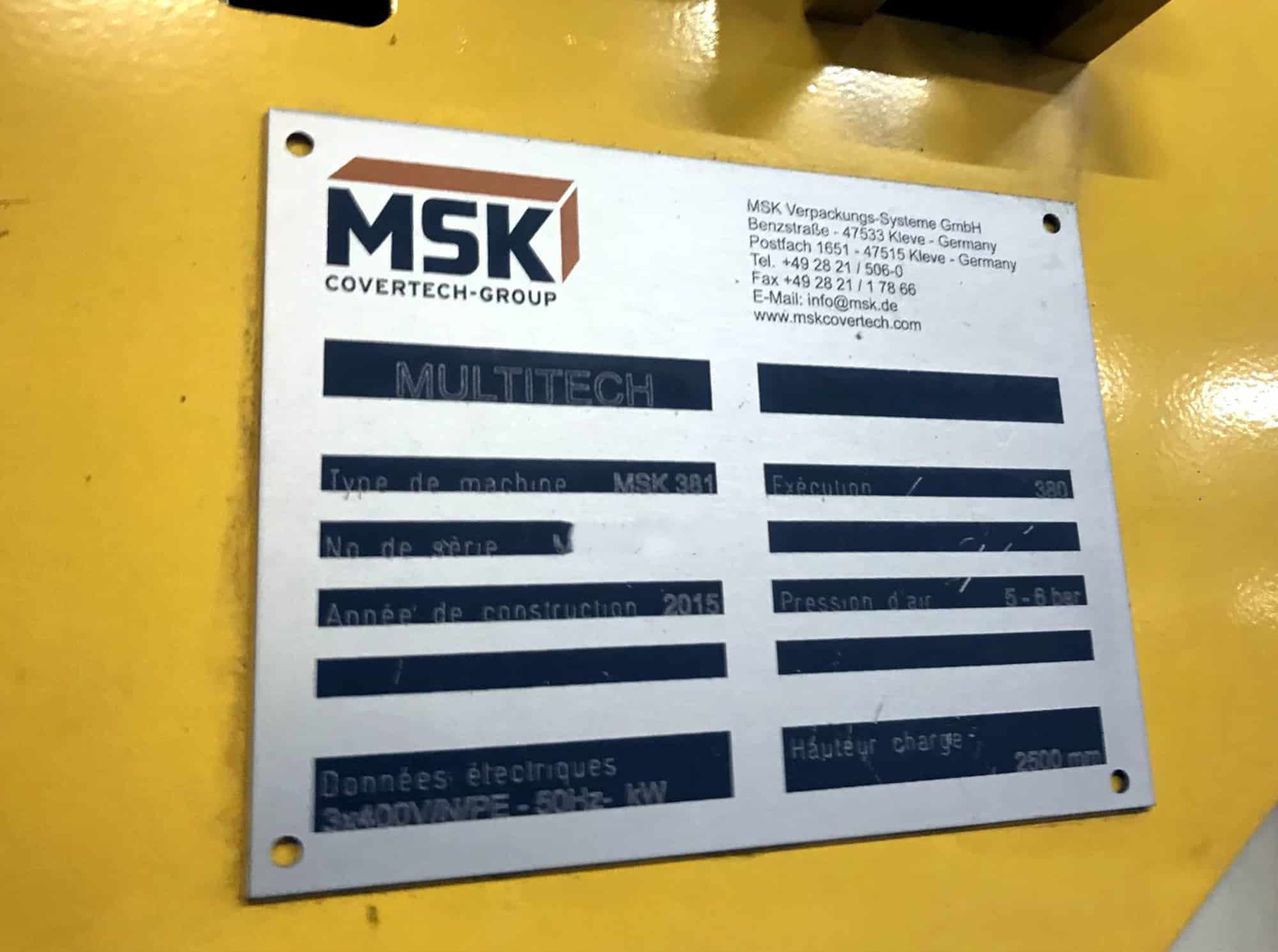 Výrobní štítek MSK MSK 381 